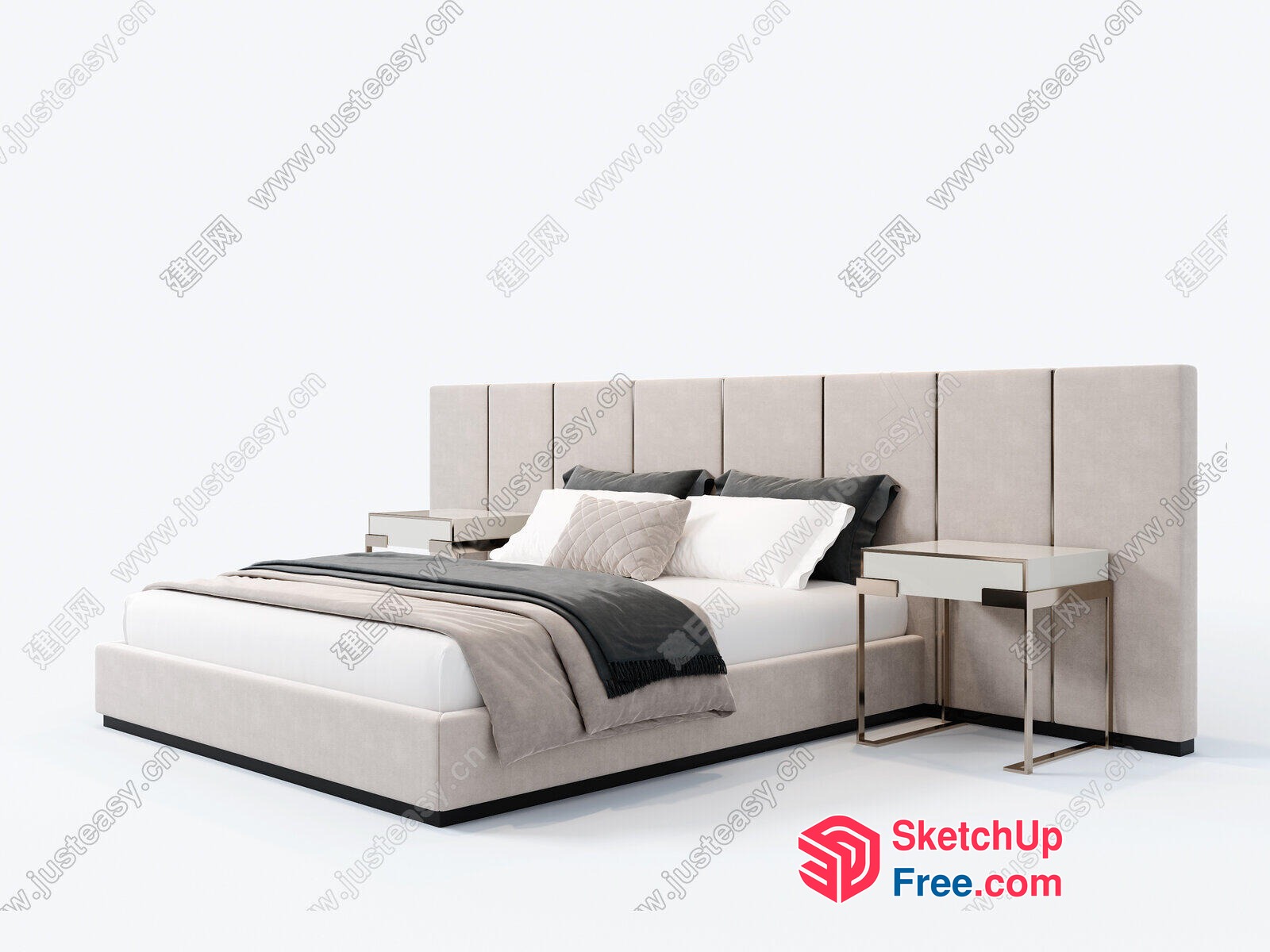 Modern Minimalist Bedroom Furniture 3D SketchUp File