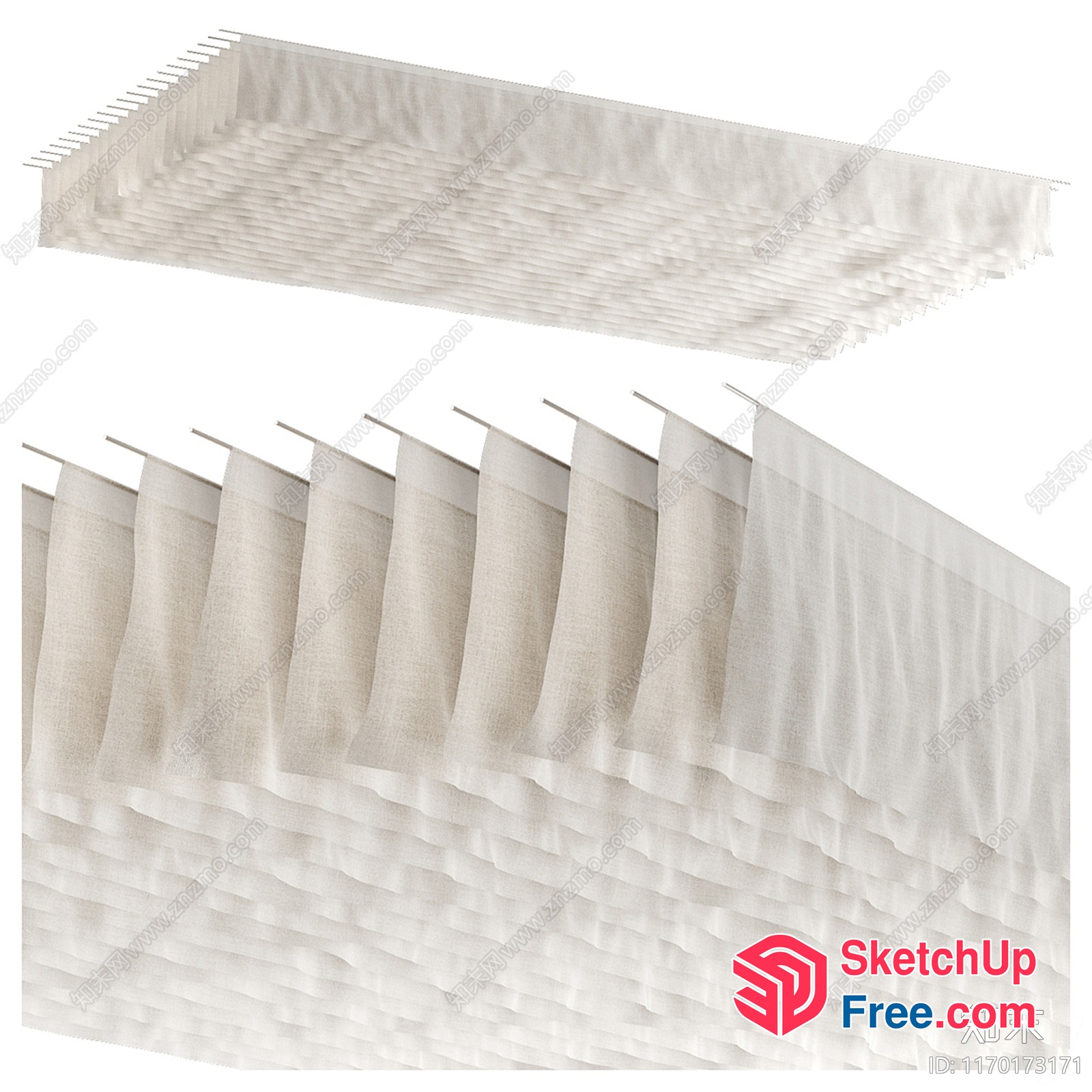 White Textured Ceiling Panels 3D SketchUp File