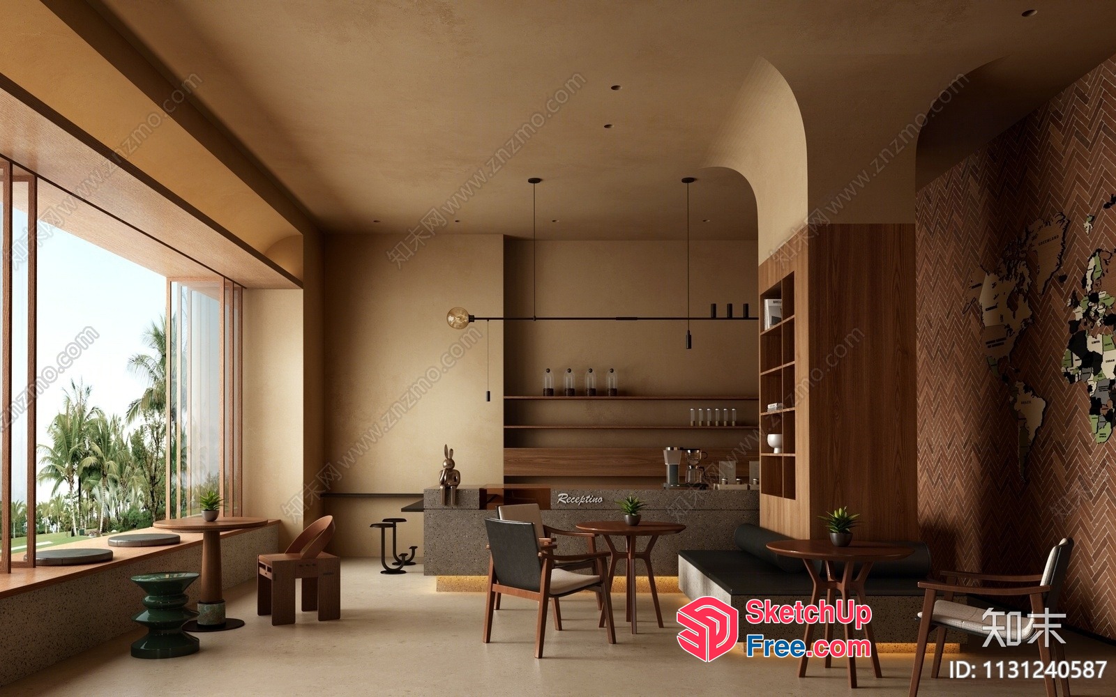 Modern Japanese-Inspired Interior Design 3D SketchUp File