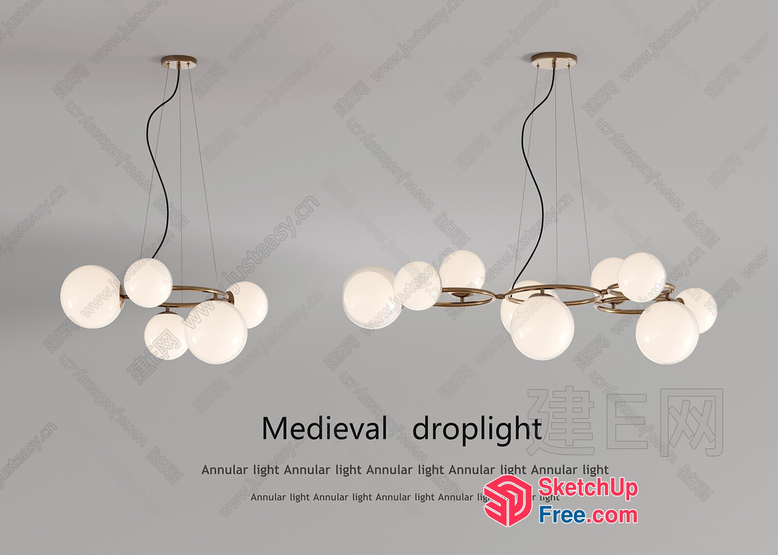 Medival Annular Light Fixture 3D SketchUp File