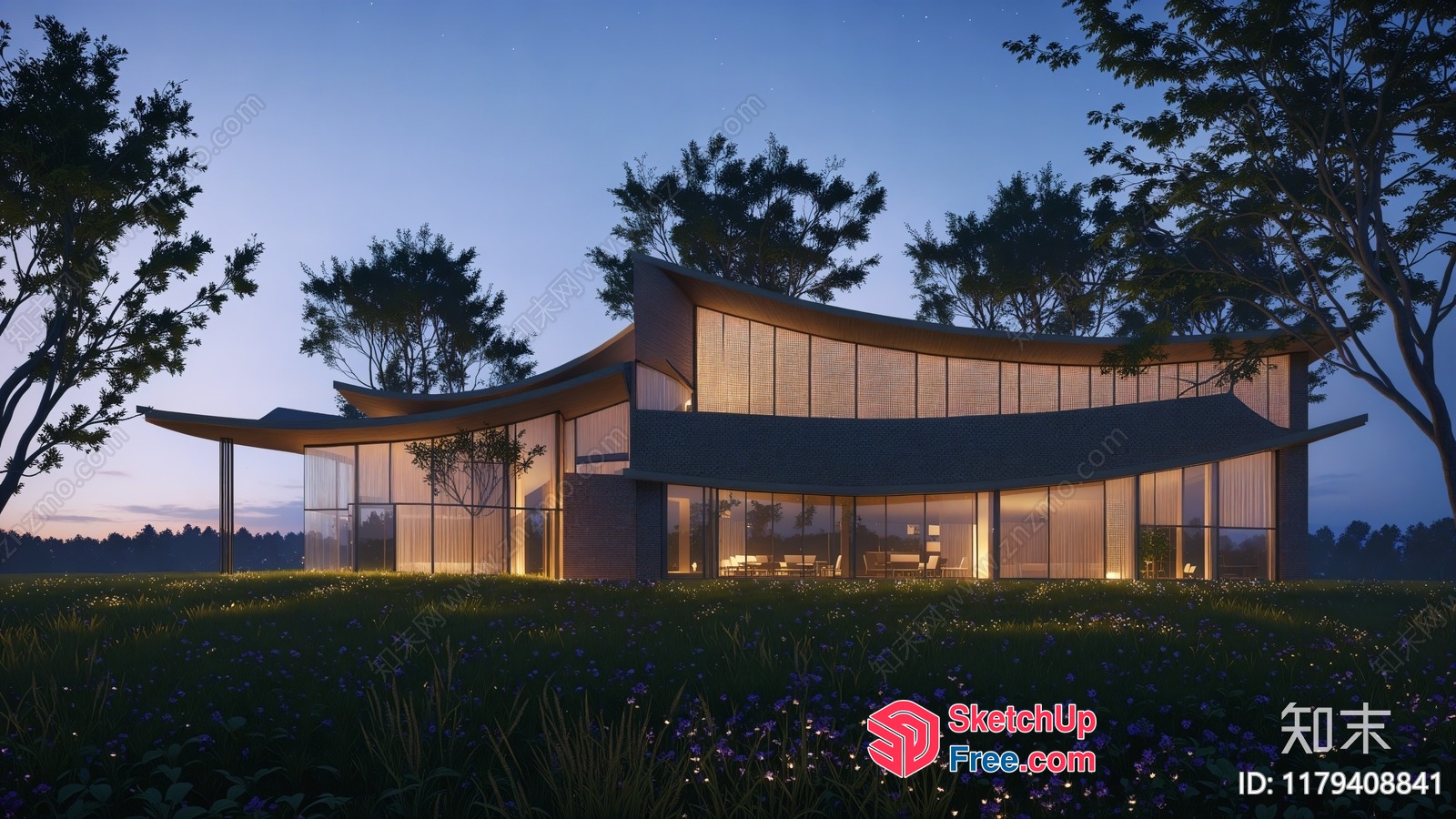 Modern Luxury Villa Exterior 3D SketchUp File