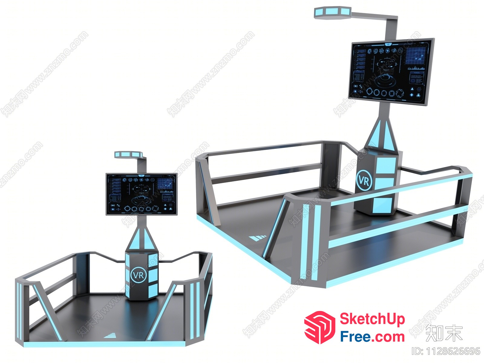 Futuristic Vr Gaming Station 3D SketchUp File