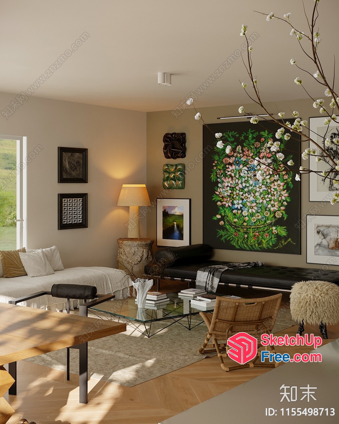Elegant And Modern Living Room Interior 3D SketchUp File