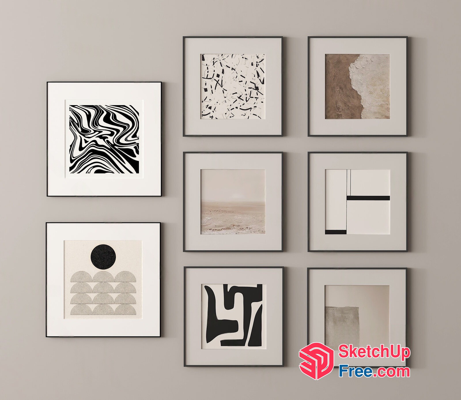Minimalist Artwork Collection 3D SketchUp File