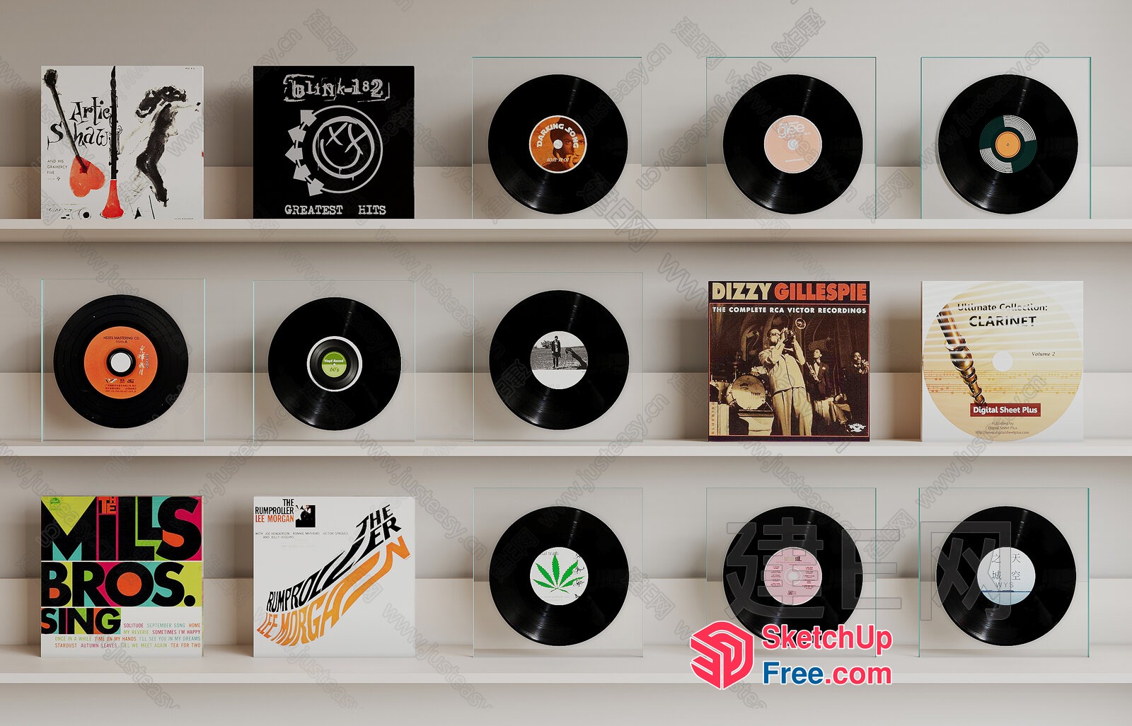 Vinyl Record Collection 3D SketchUp File