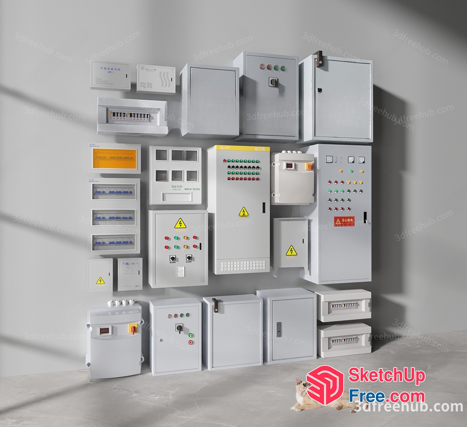 Electrical Control Panels And Equipment 3D SketchUp File