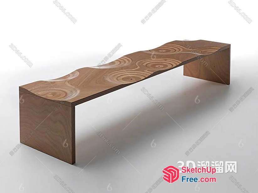 Japanese Style Bench 3D SketchUp File