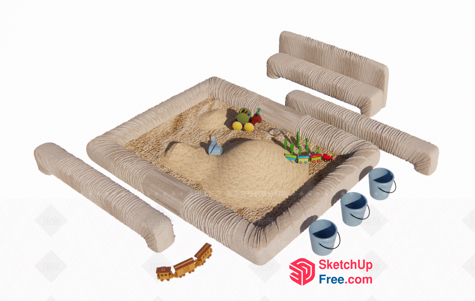 Sand Castle Building Area For Children 3D SketchUp File