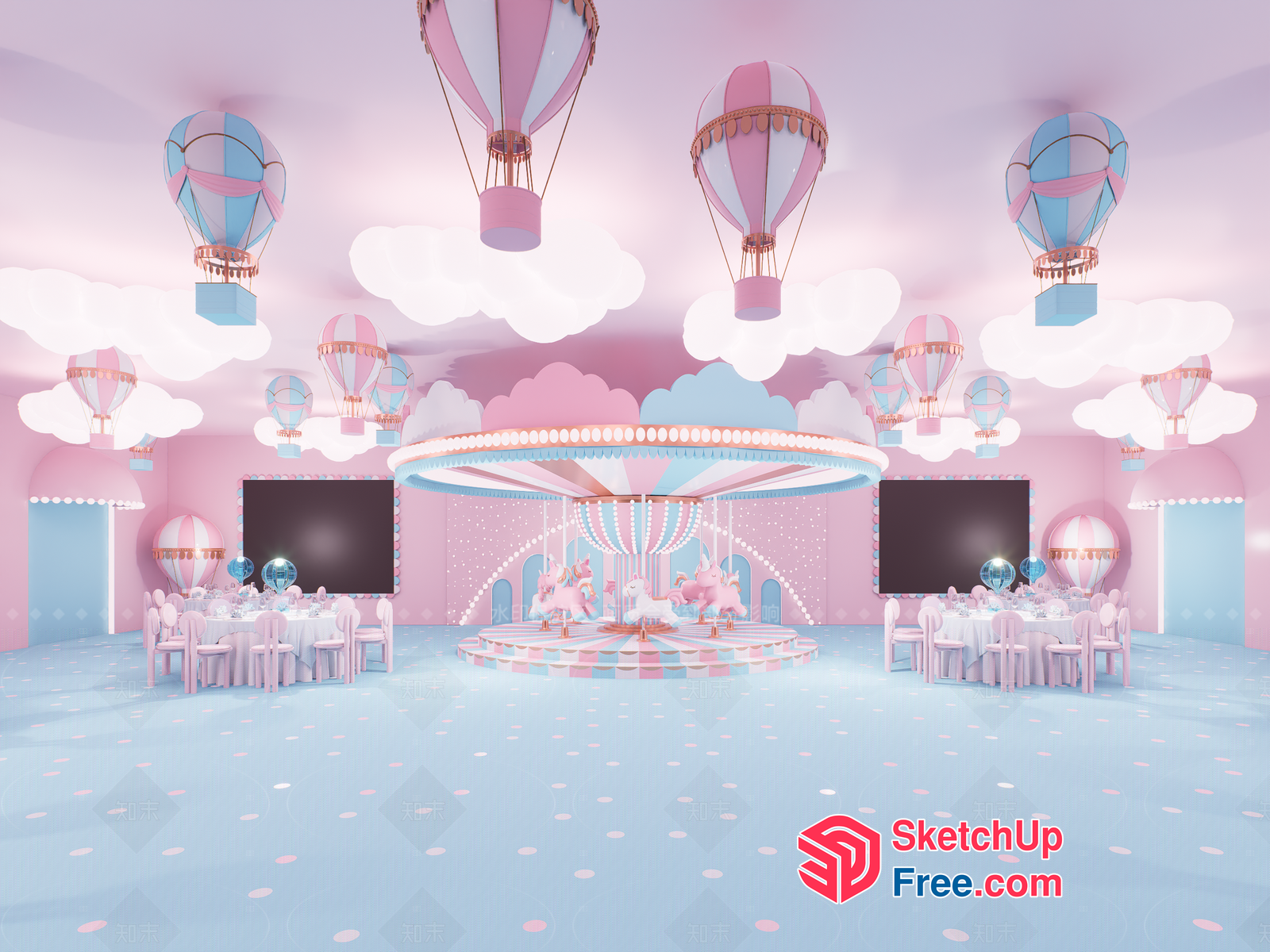 Dreamy Pastel Paradise 3D SketchUp File