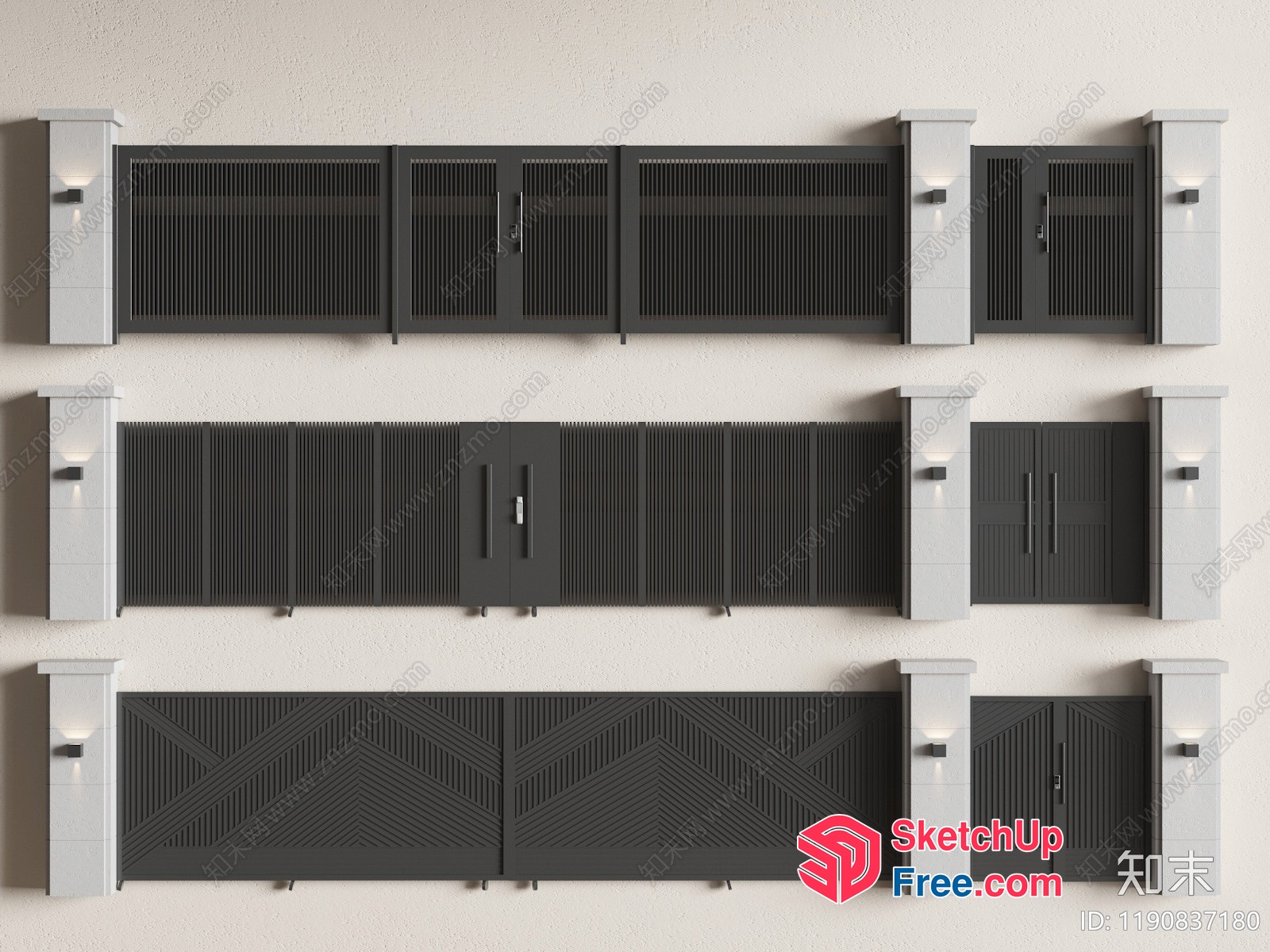 A Collection Of Various Exterior Doors 3D SketchUp File