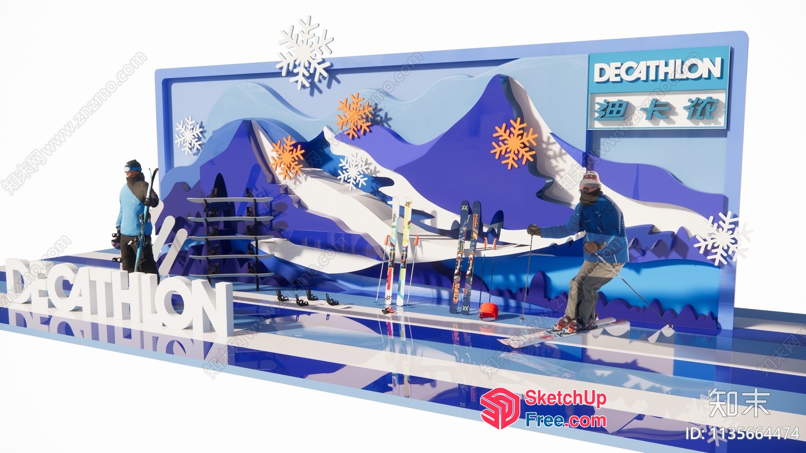 Ski Resort Display 3D SketchUp File