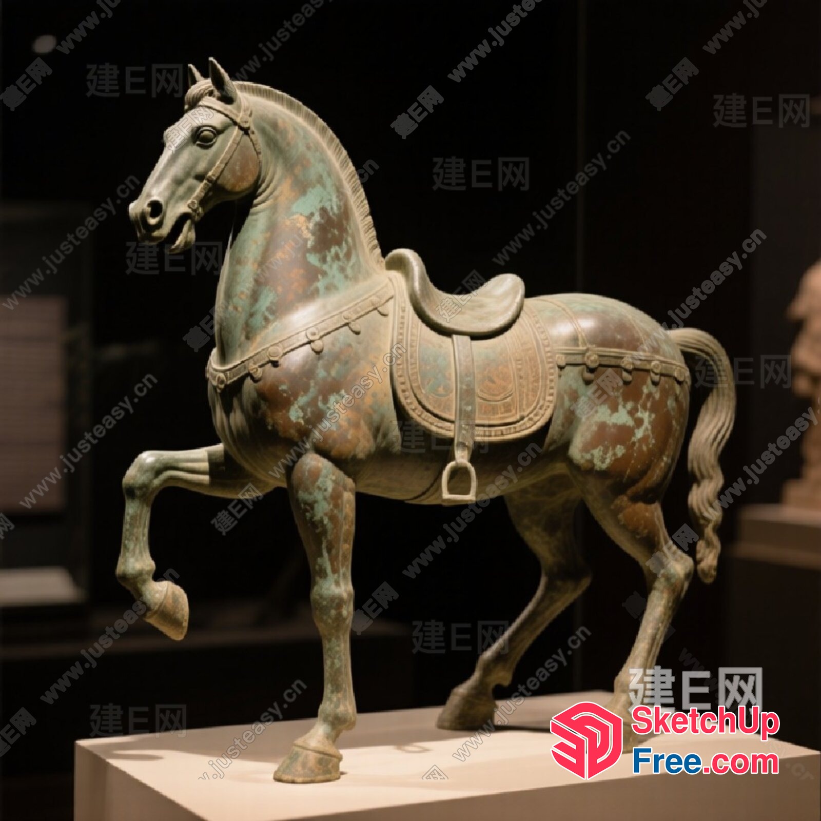 Ancient Horse Sculpture 3D SketchUp File