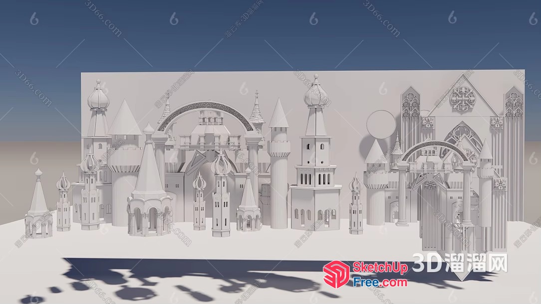 Medieval European Castle Collection 3D SketchUp File