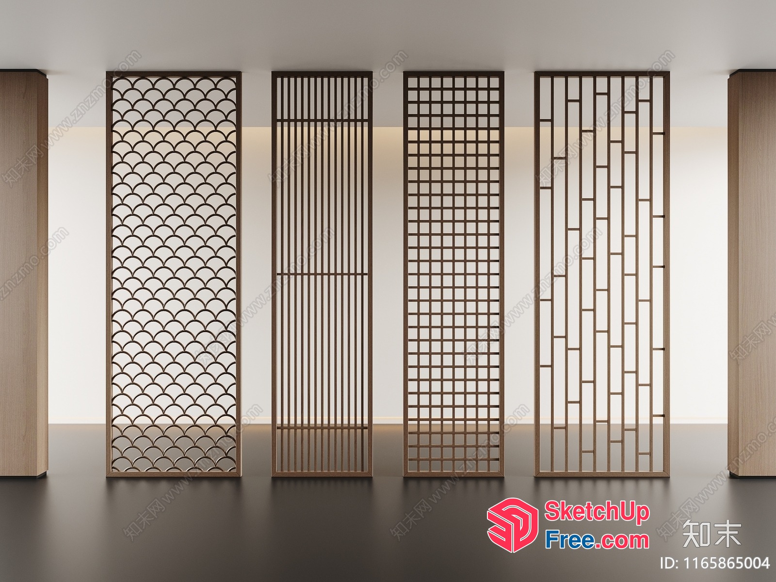 Japanese Style Partition Screen 3D SketchUp File