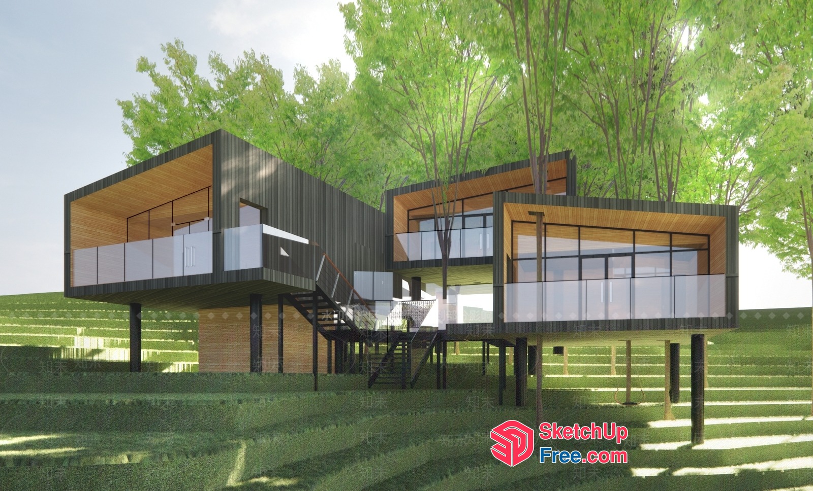 Modern Luxury Villa Exterior Design 3D SketchUp File