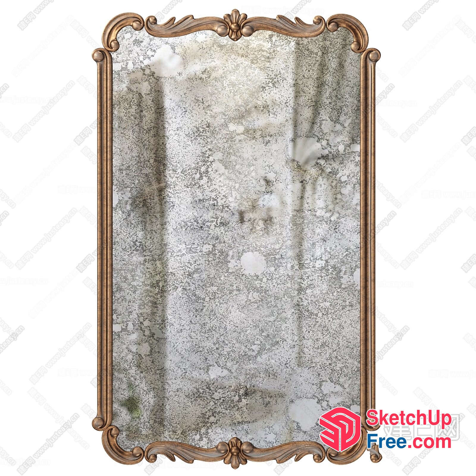 Ornate Gold Frame Mirror 3D SketchUp File