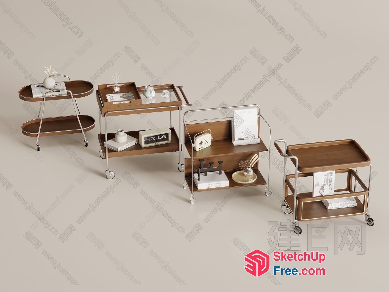 Modern Shelving Units For Home Organization 3D SketchUp File