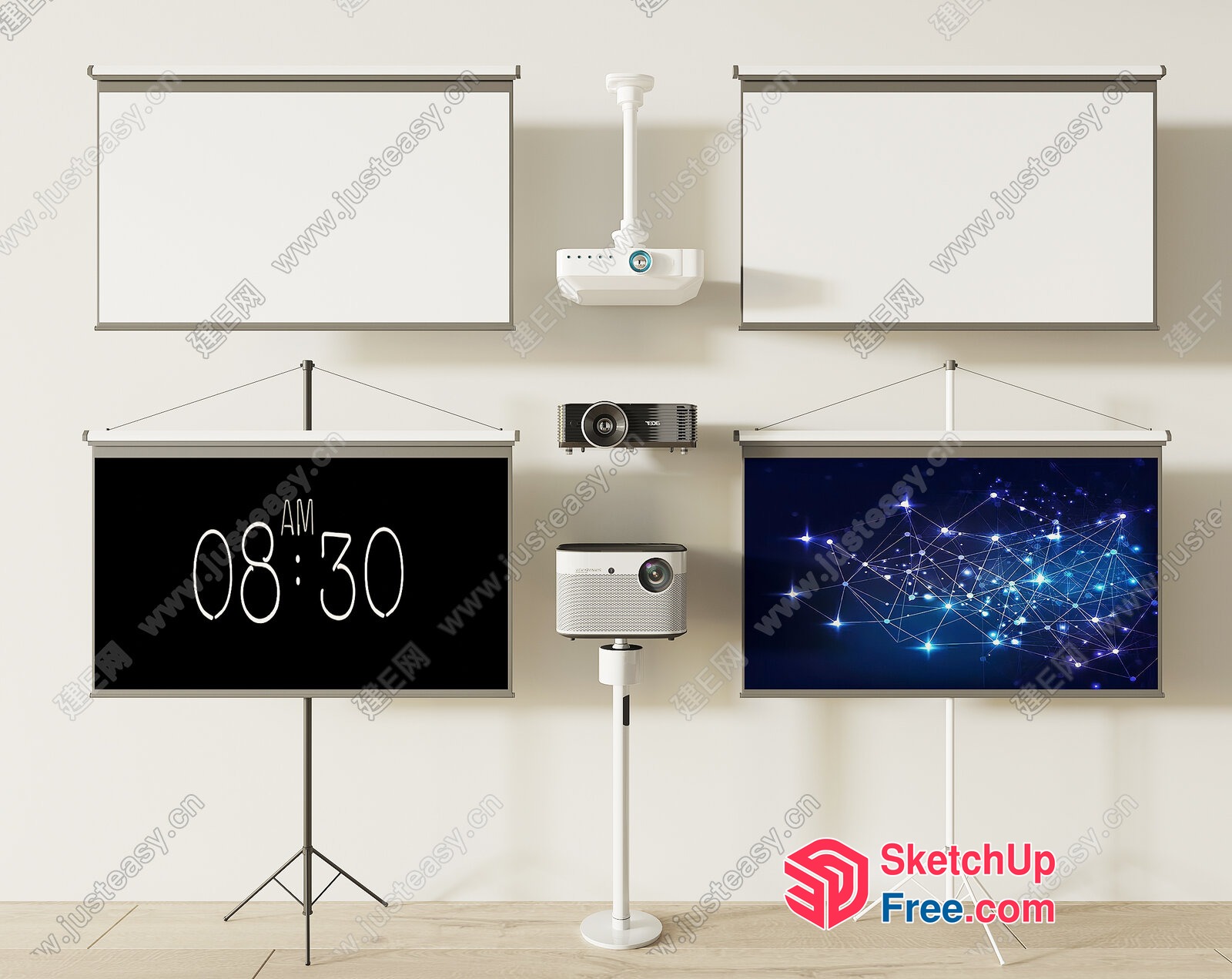 Projector Display Setup For Presentations 3D SketchUp File