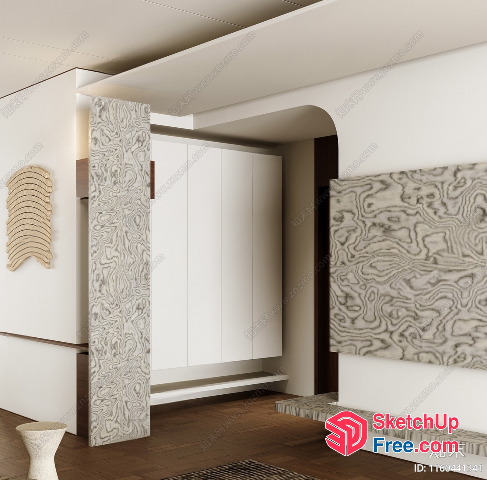 Elegant Minimalist Style Modern Interior Design 3D SketchUp File