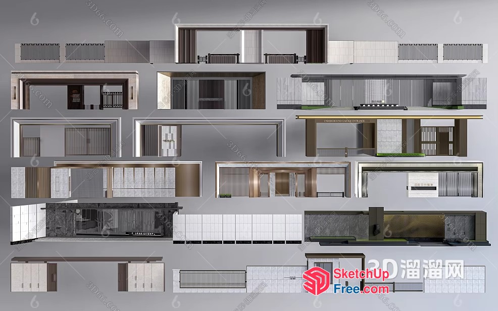 Modern Contemporary Villa Collection 3D SketchUp File