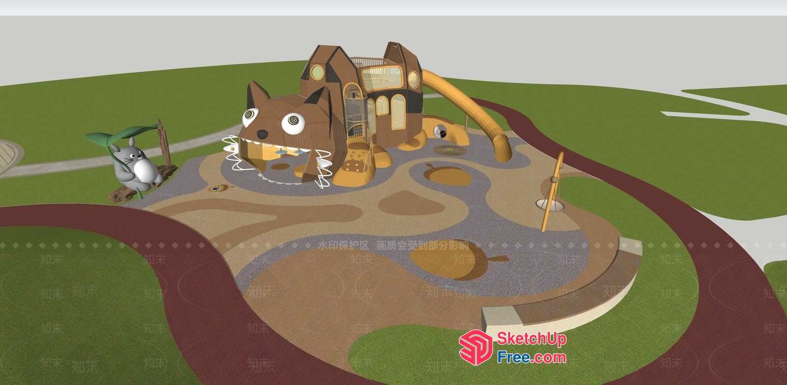 Creative Playground Design With Animal-Themed Elements 3D SketchUp File
