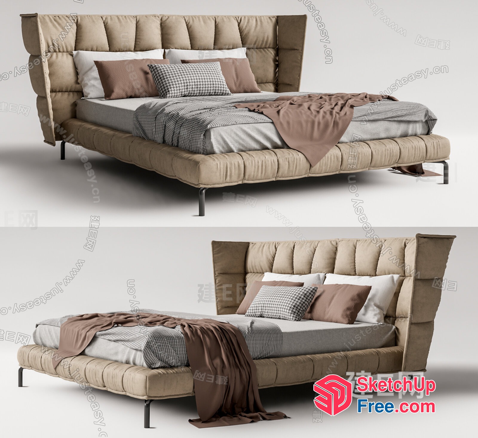 Luxurious Modern Bedroom Furniture 3D SketchUp File