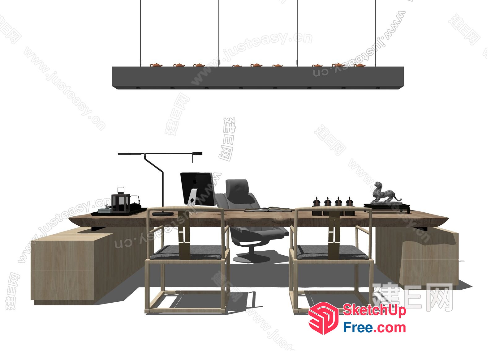 Modern Office Furniture Set 3D SketchUp File