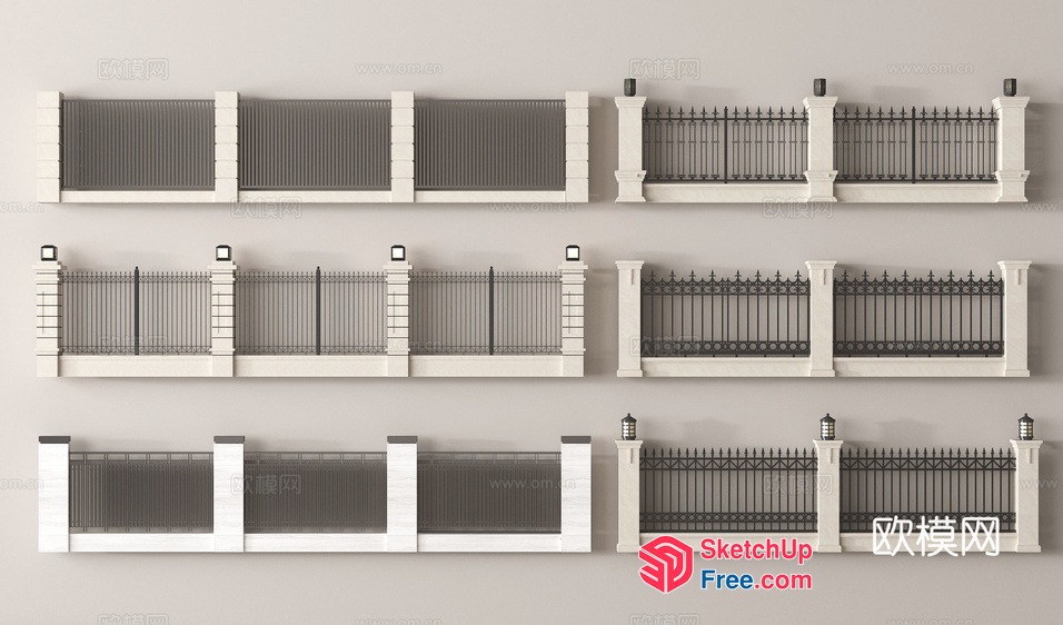 Decorative Fencing Options 3D SketchUp File