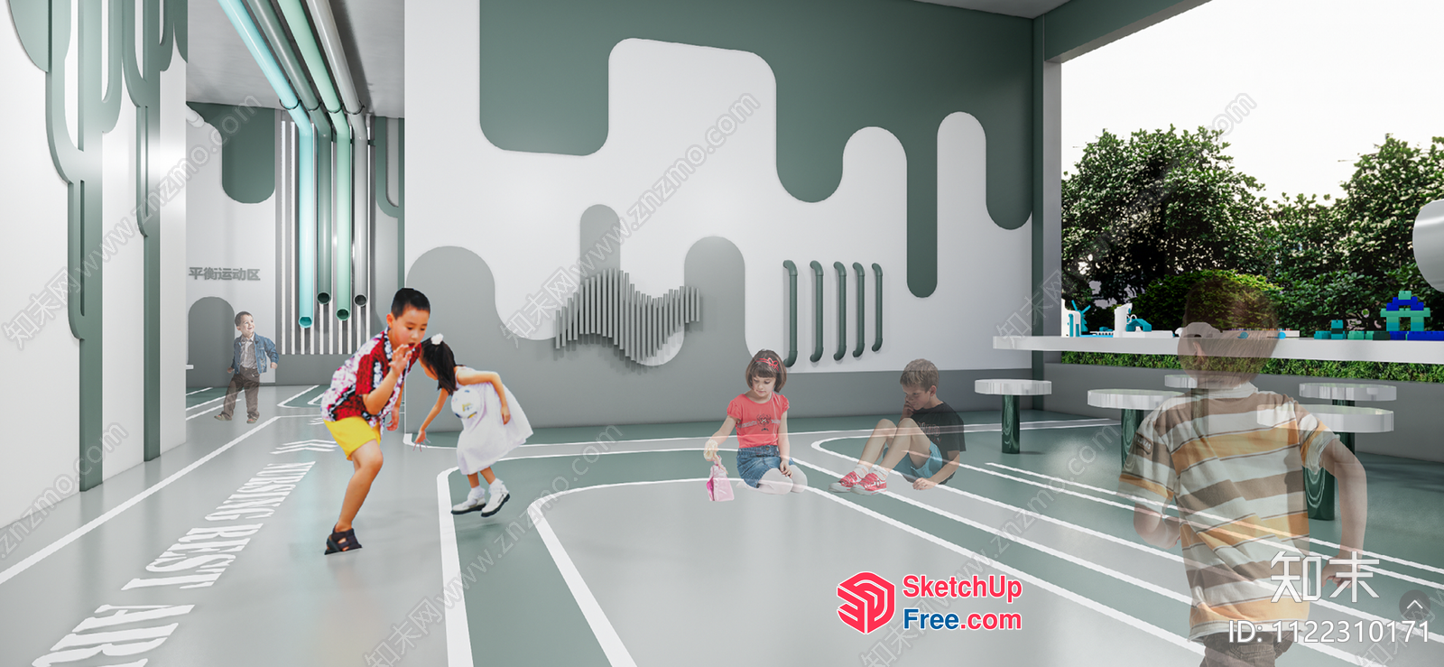 Children'S Play Area With Modern Decor 3D SketchUp File