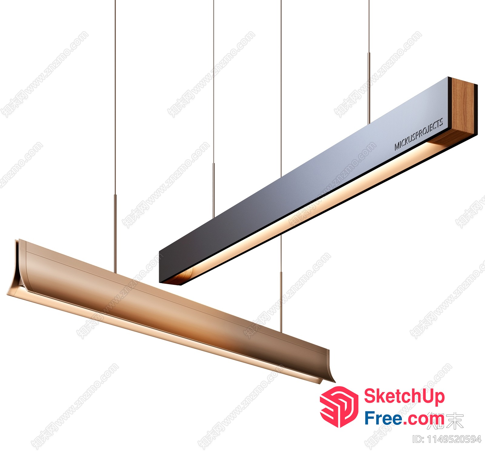 Modern Hanging Light Fixtures With Sleek And Contemporary Design 3D SketchUp File