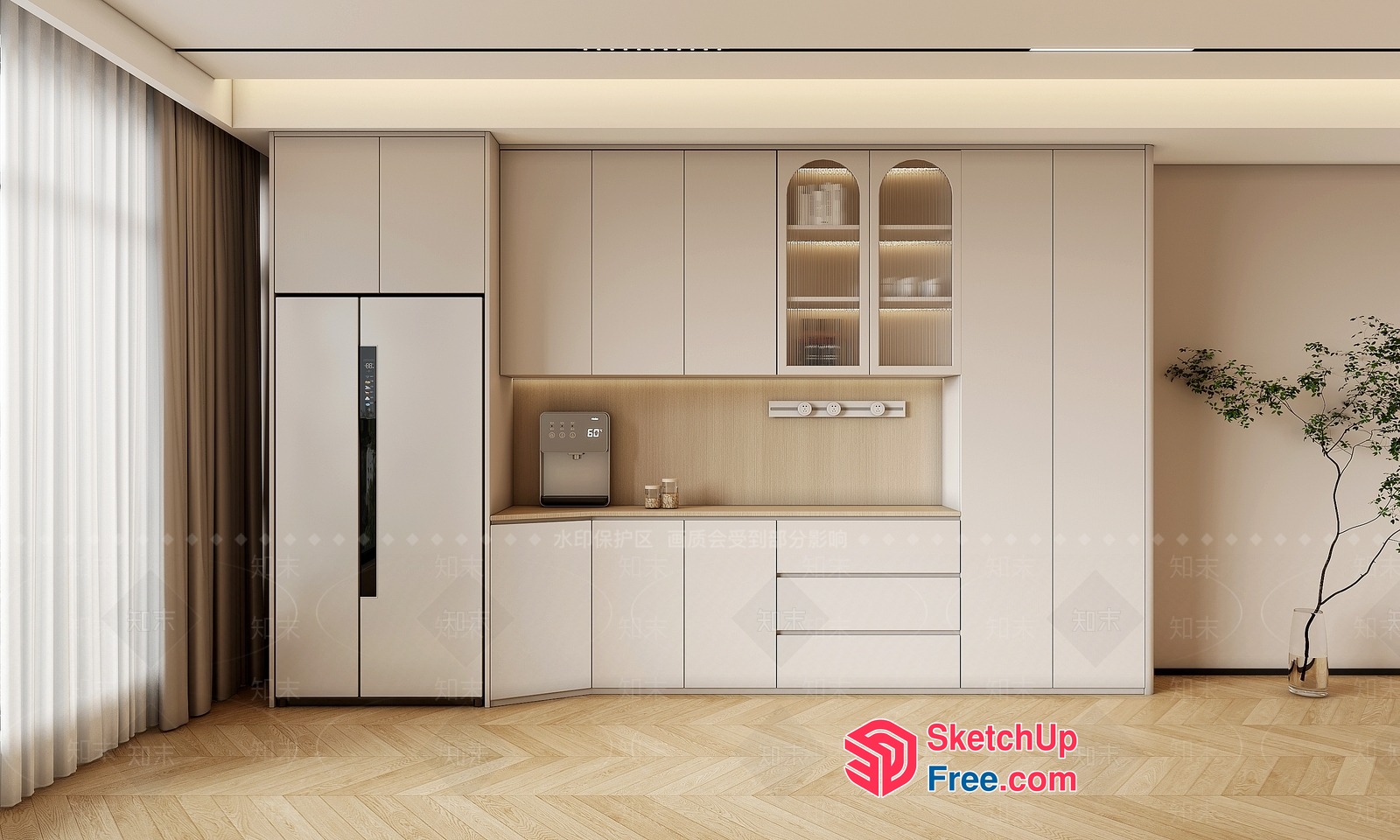 Elegant Modern Kitchen Interior 3D SketchUp File
