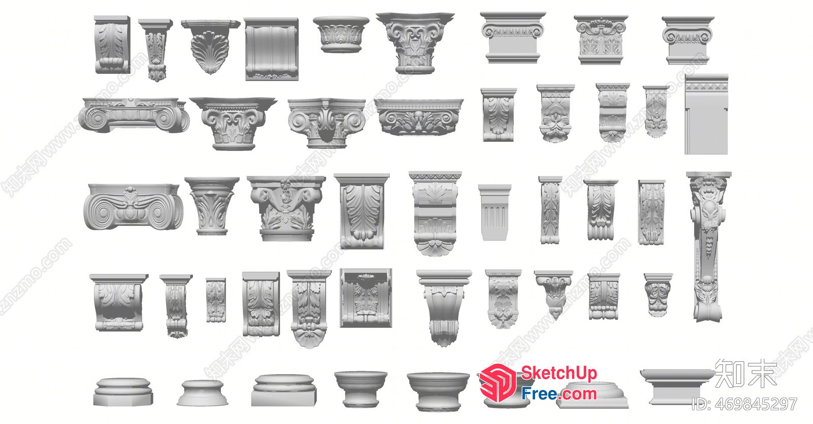 Ornate Architectural Details 3D SketchUp File