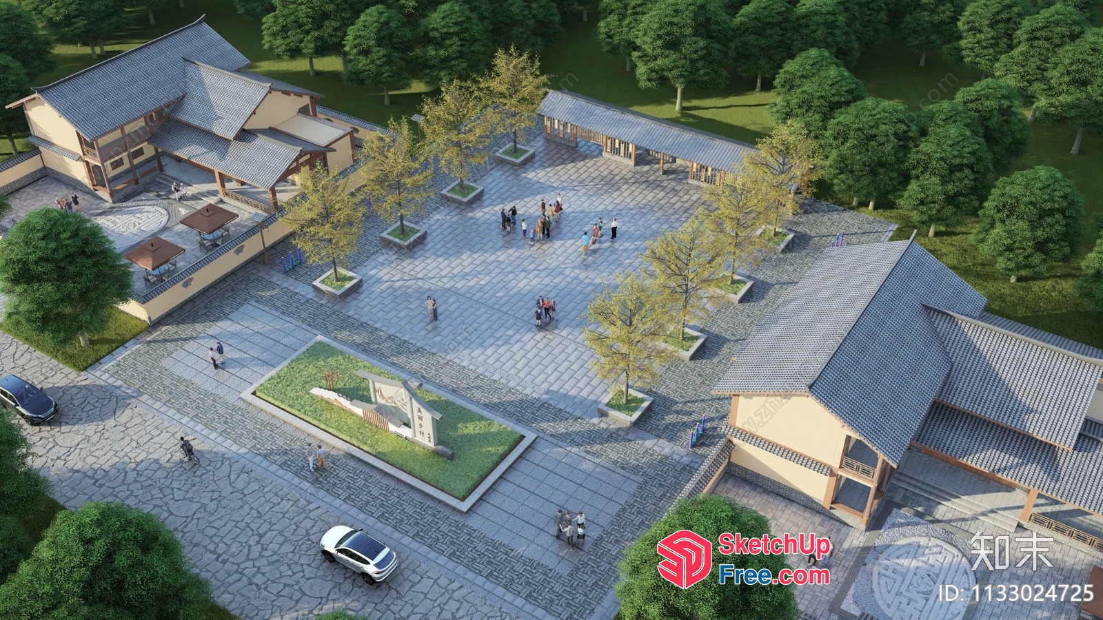 Asian Style Architecture With Traditional And Modern Elements 3D SketchUp File