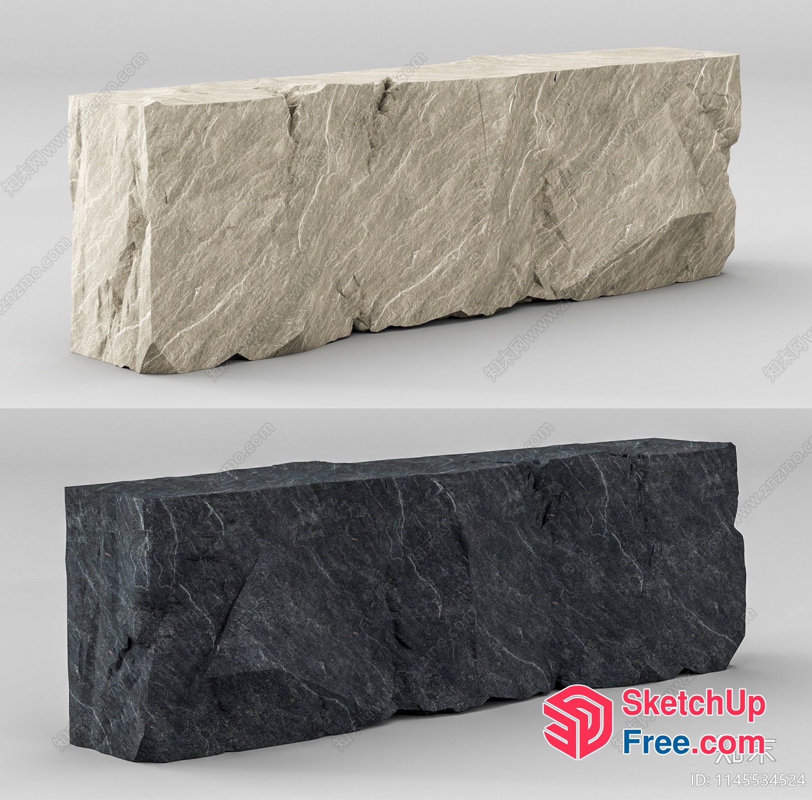 Exterior Stone Block 3D SketchUp File