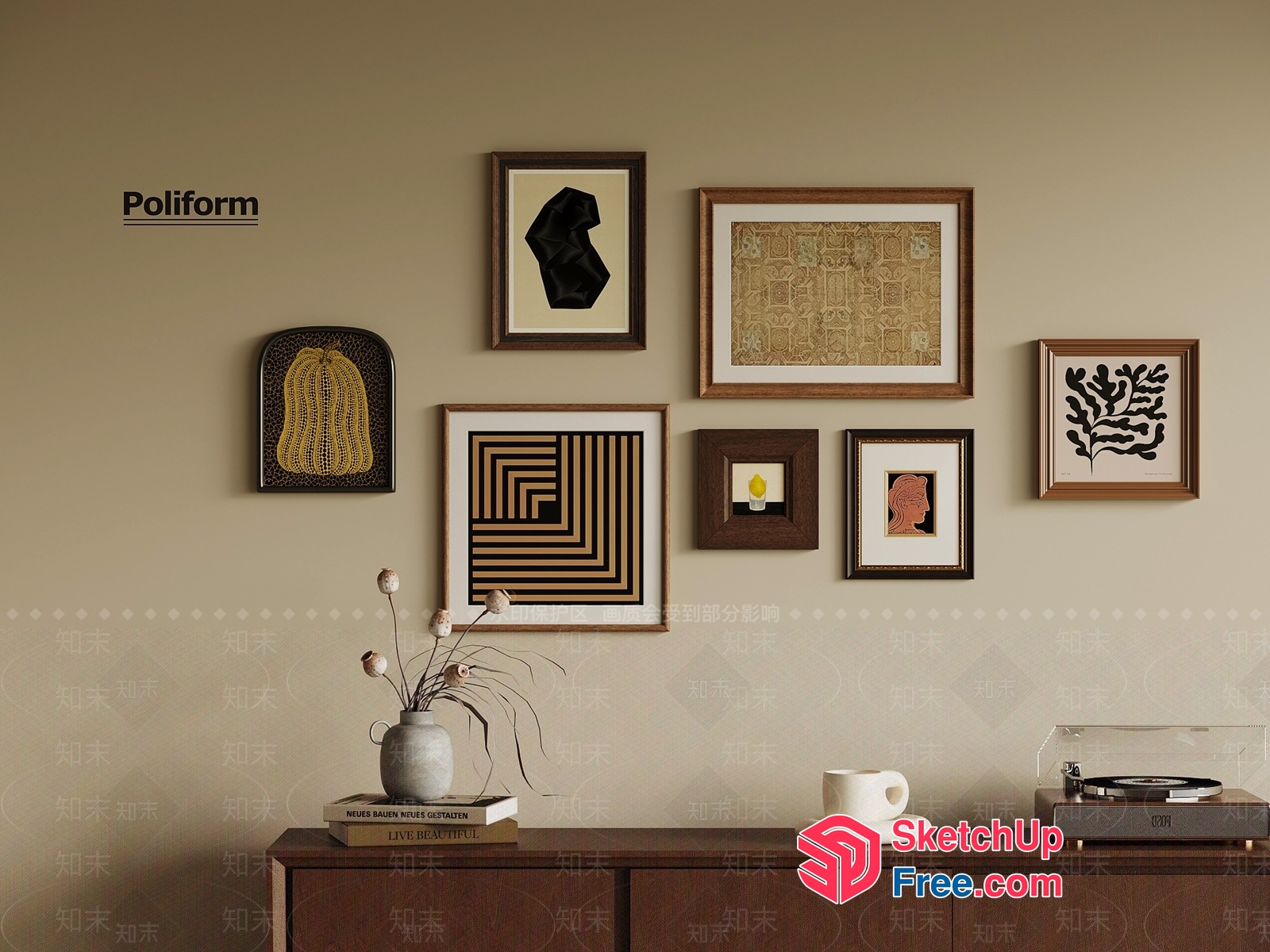Minimalist Art Gallery 3D SketchUp File