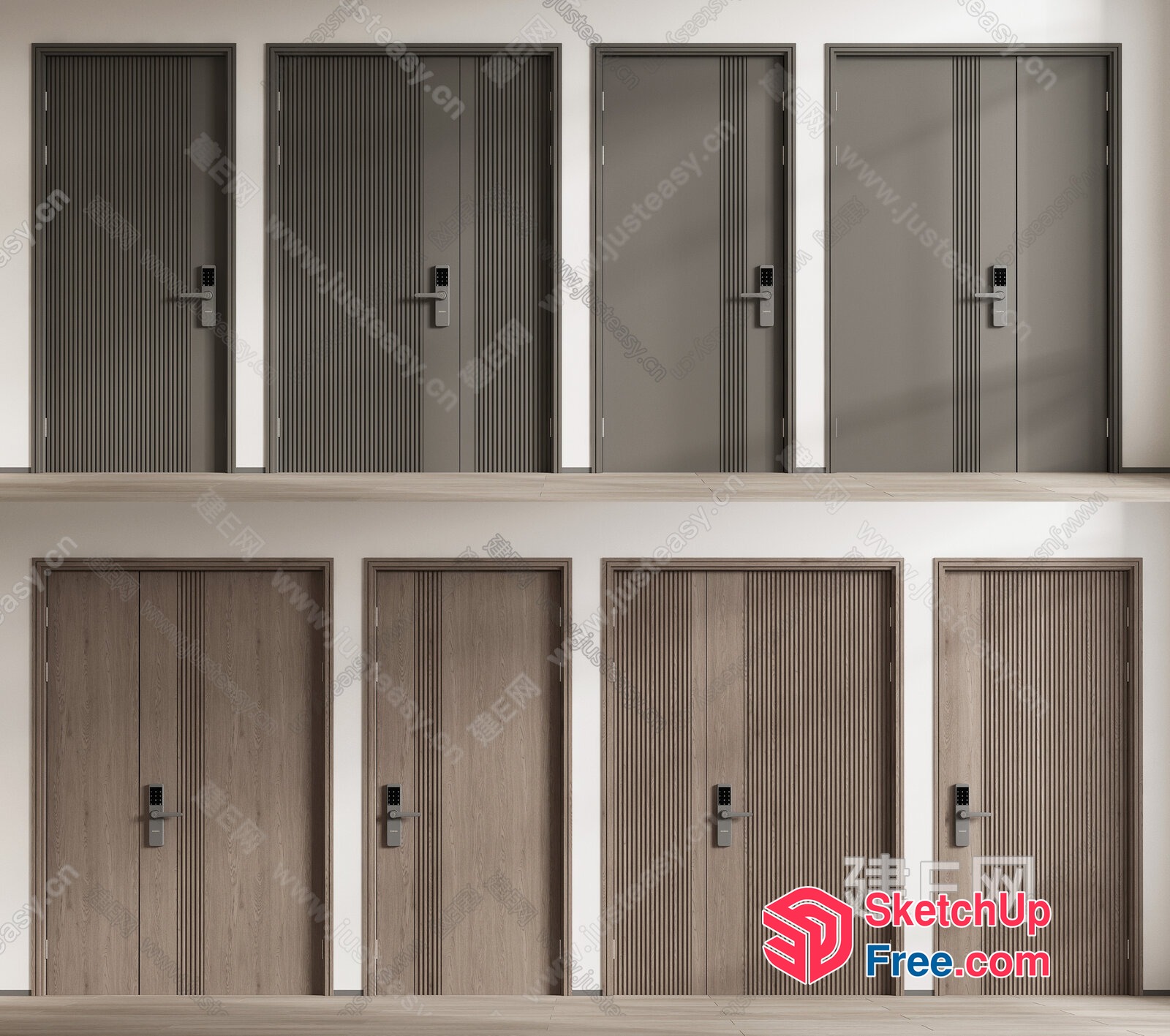 Modern Elevator Doors With Unique Design 3D SketchUp File