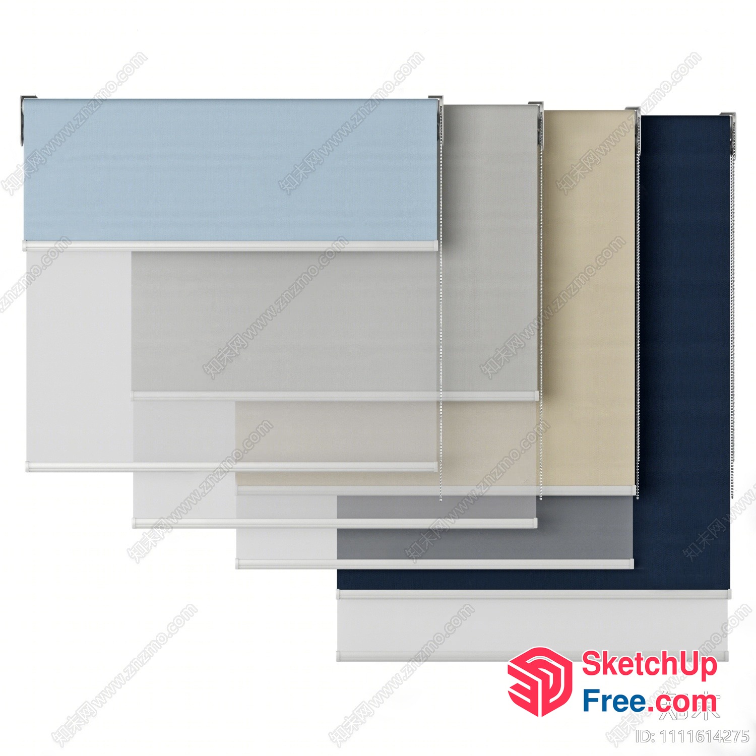 Stack Of Various Window Shades 3D SketchUp File