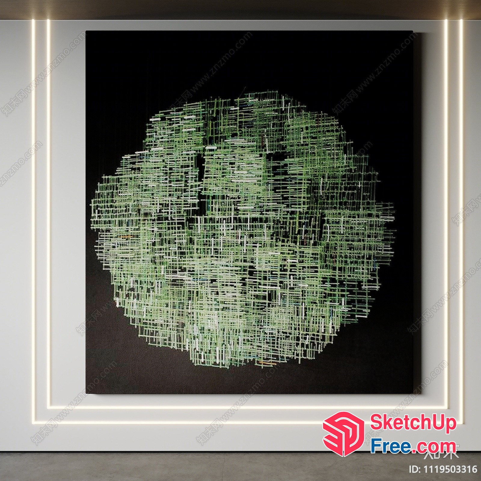 Large Artwork In A Contemporary Setting 3D SketchUp File