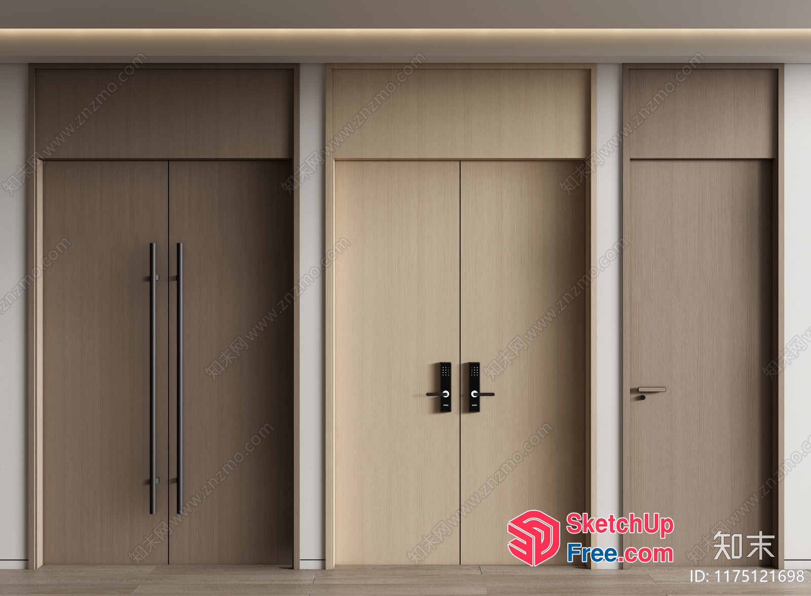 Modern Elevator Doors With Minimalist Hardware 3D SketchUp File