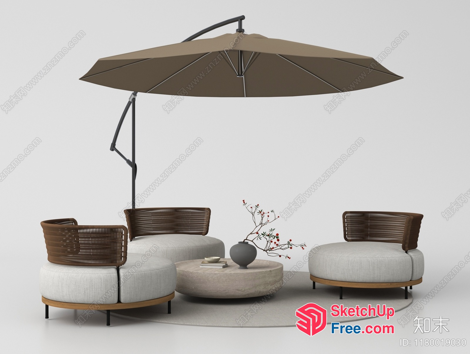 Elegant Outdoor Patio Furniture Set 3D SketchUp File