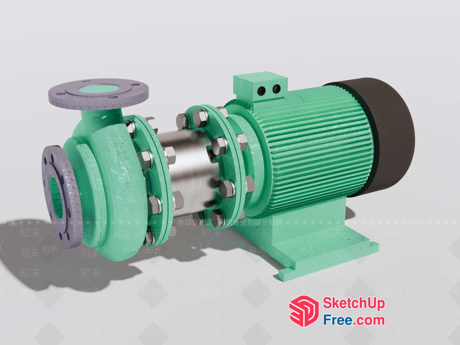Industrial Green Machinery 3D SketchUp File