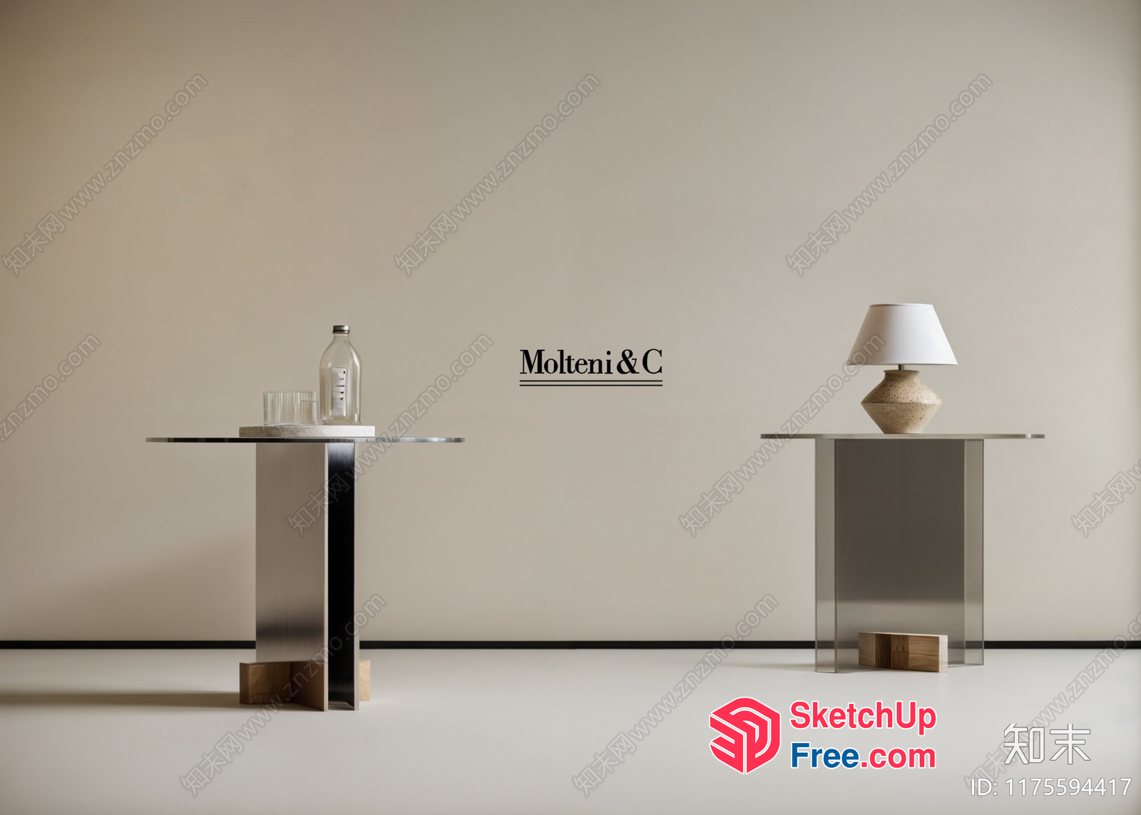 Minimalist Style Modern Side Tables 3D SketchUp File