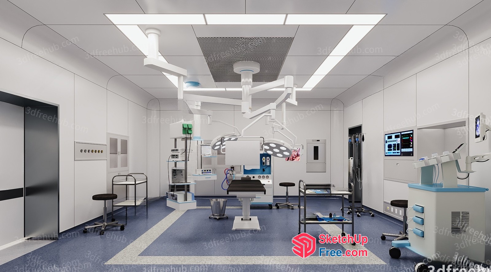 Modern Surgical Operating Room 3D SketchUp File