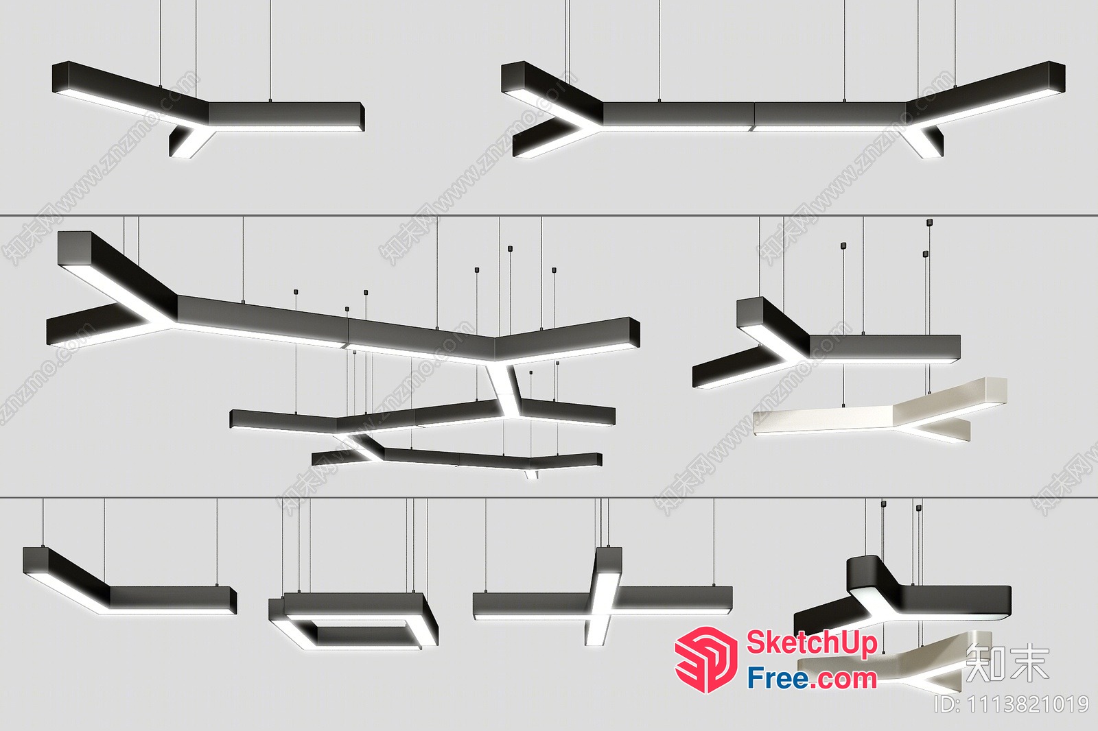Modern Minimalist Ceiling Lighting Fixtures 3D SketchUp File