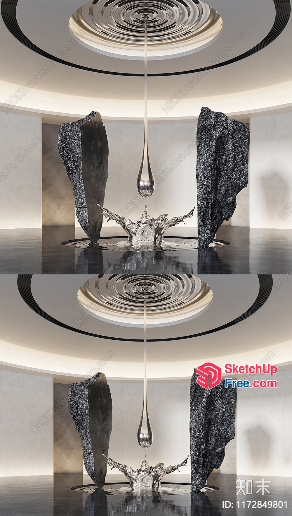Futuristic Modern Interior Design With Sleek And Minimalist Elements 3D SketchUp File