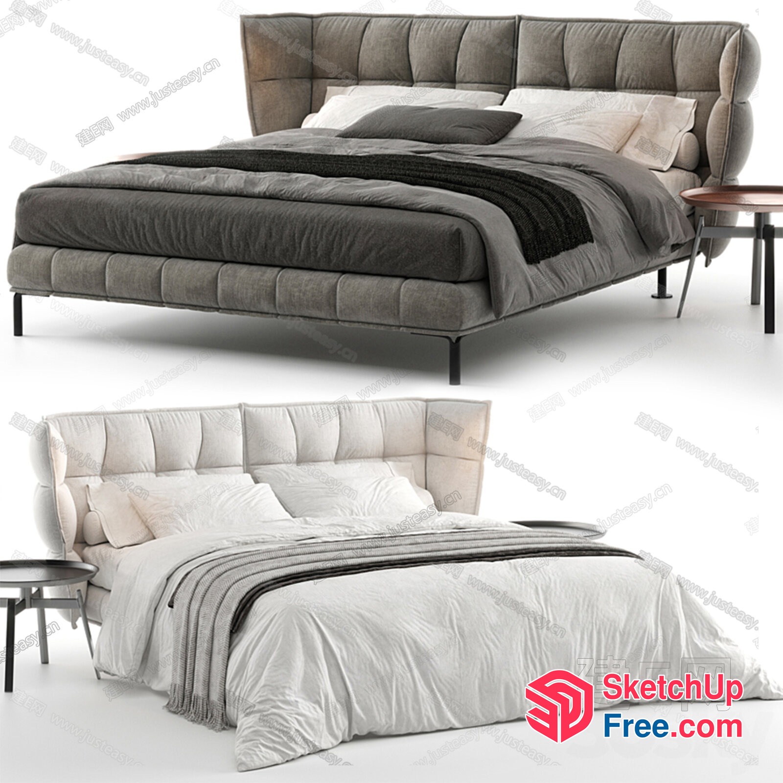 Modern Minimalist Bedroom Furniture Set 3D SketchUp File
