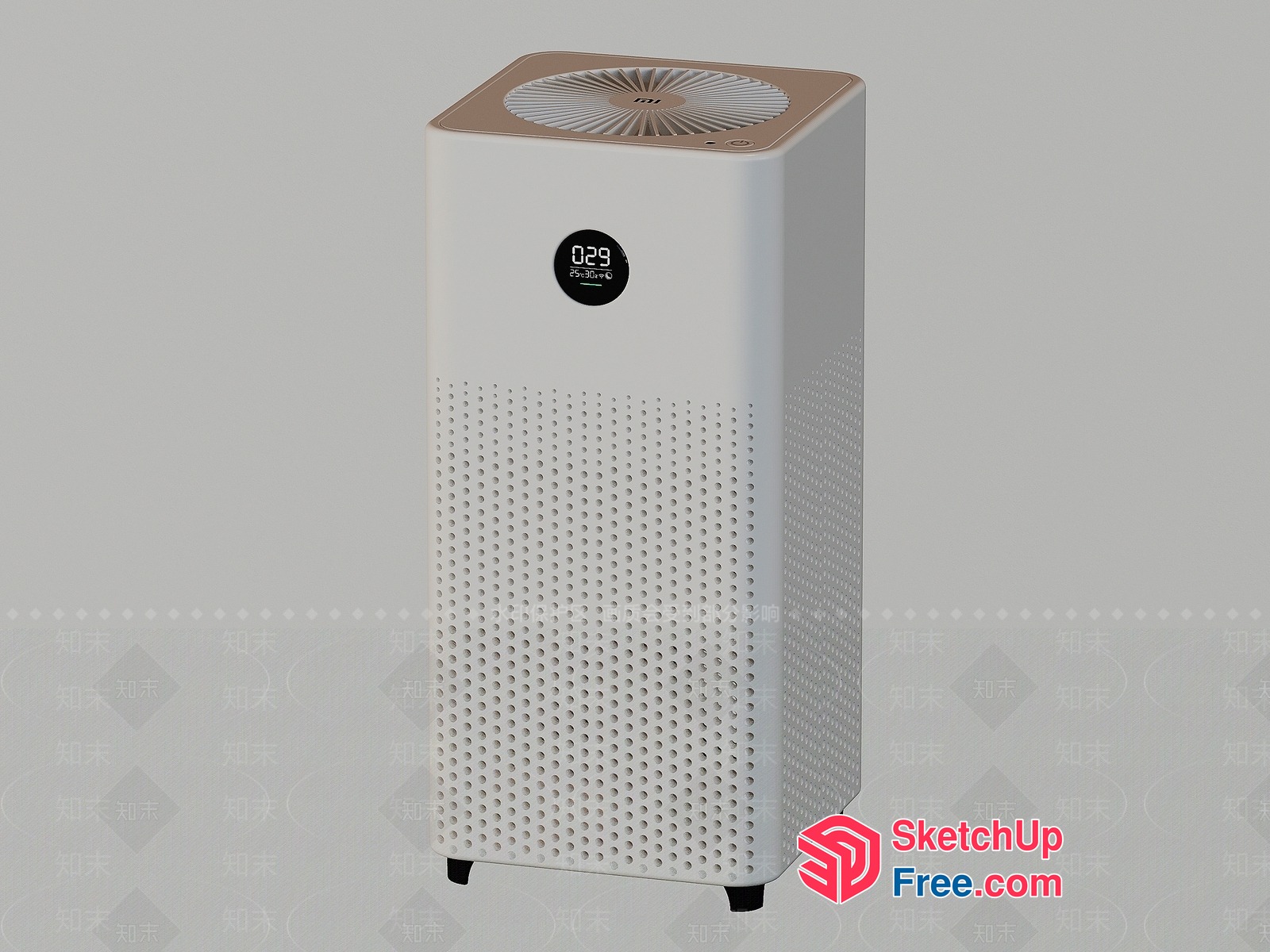 Air Purifier With Digital Display And Vent 3D SketchUp File