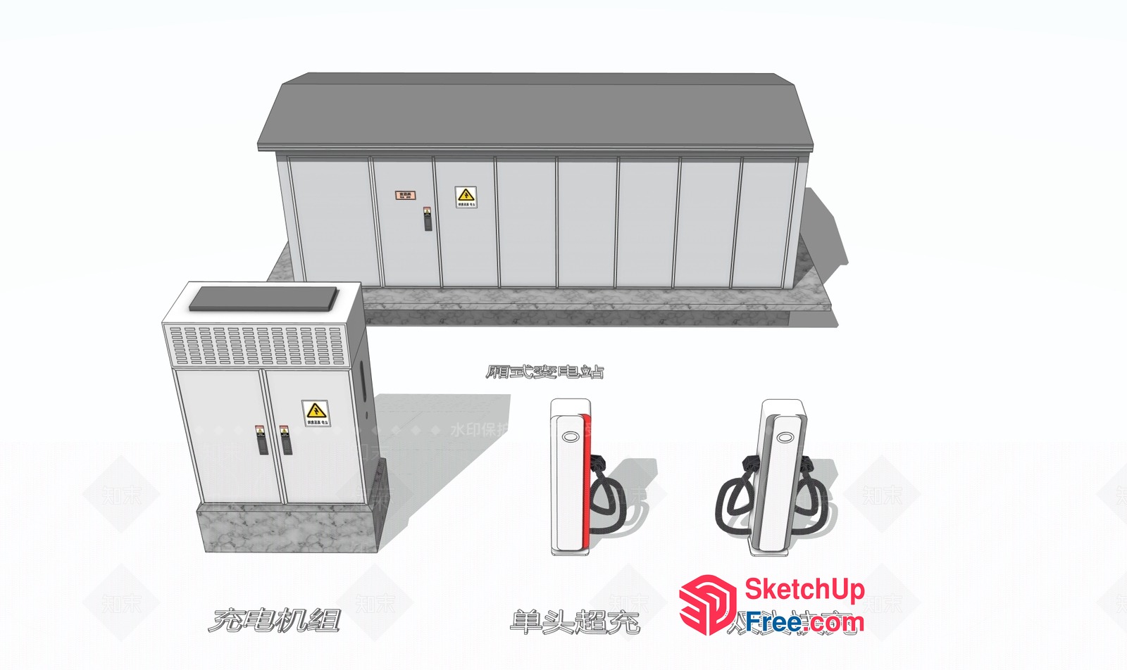 Electrical Infrastructure Components 3D SketchUp File
