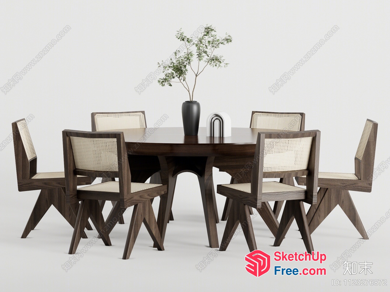 Modern Dining Room Furniture Set 3D SketchUp File