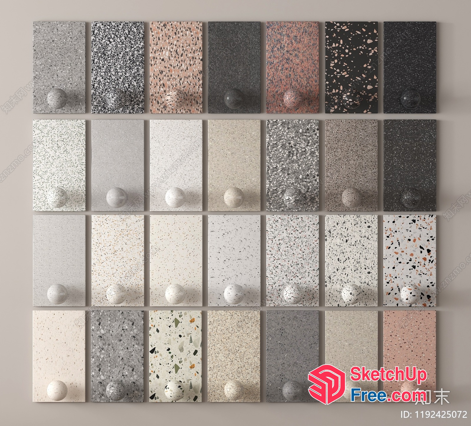 Terrazzo Flooring Design Options 3D SketchUp File